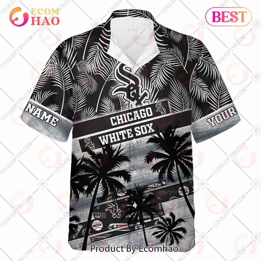 Personalized MLB Chicago White Palm Tree Hawaii Shirt