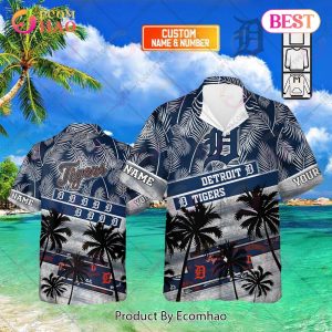 Personalized MLB Detroit Tigers Palm Tree Hawaii Shirt