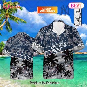 Ny Yankees Hawaiian Shirt Tropical Pattern- Hawaii Shirt- Hao in