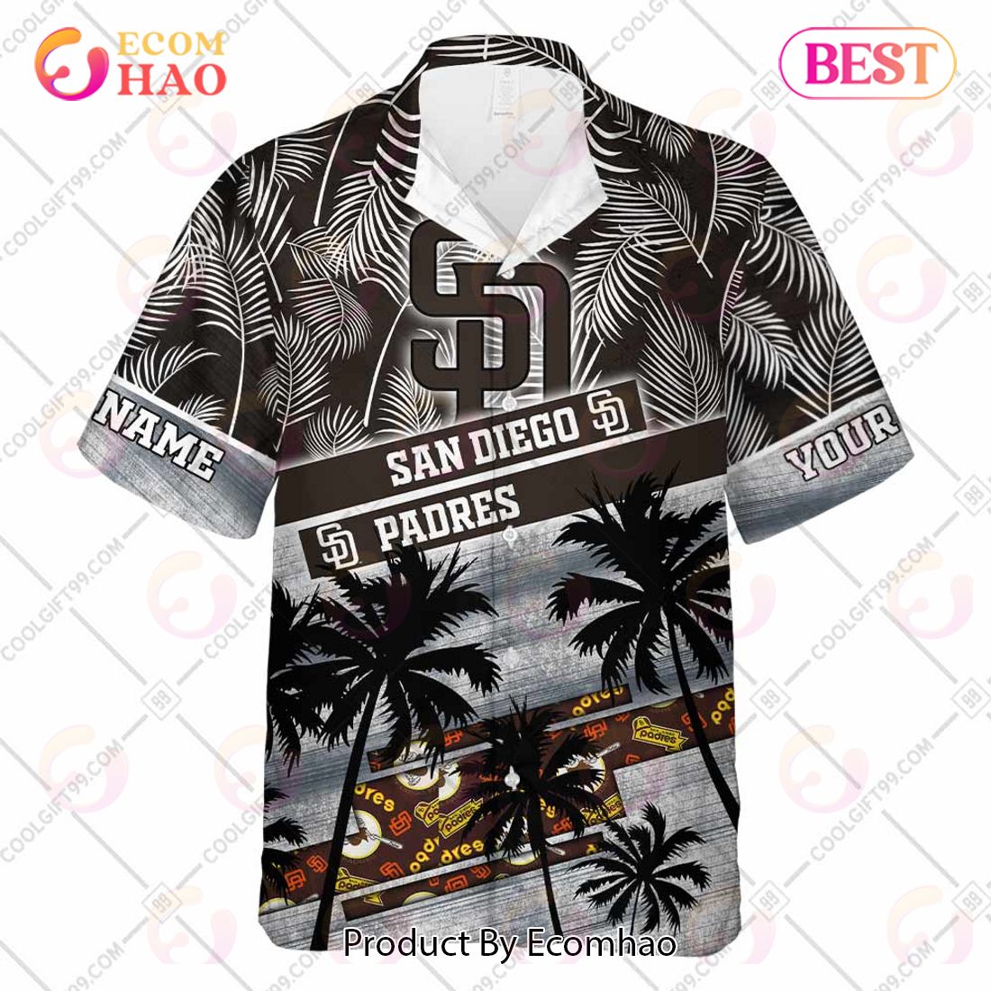 Personalized MLB San Diego Padres Palm Tree Hawaii Shirt