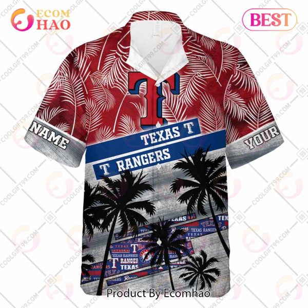 Personalized MLB Texas Rangers Palm Tree Hawaii Shirt