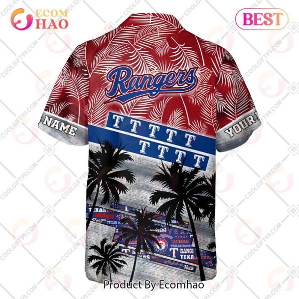 Personalized MLB Texas Rangers Palm Tree Hawaii Shirt