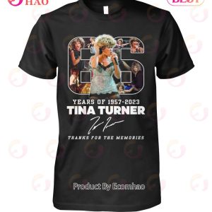 66 Years Of 1957 – 2023 Tina Turner Thanks For The Memories T-Shirt