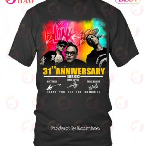 Blink 182 31th Anniversary 1992 – 2023 Thank You For The Memories T-Shirt