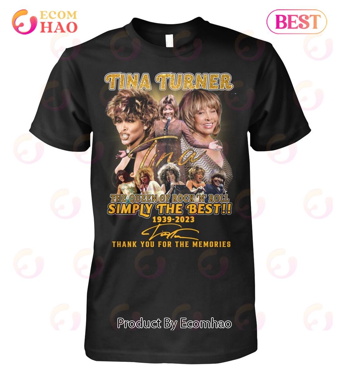 Tina Turner The Queen Of Rock ‘N’ Roll Simply The Best 1939 – 2023 Thank You For The Memories T-Shirt