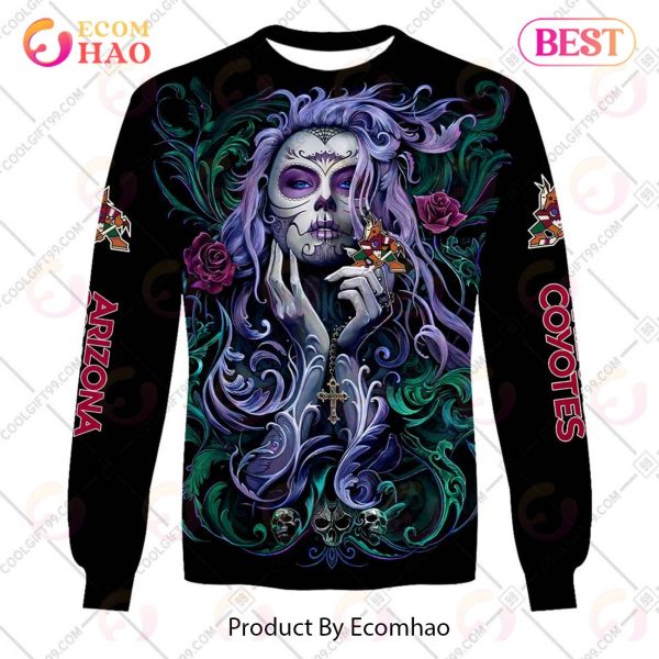 NHL Arizona Coyotes Tattoo Girl Artwork 2023 3D Hoodie