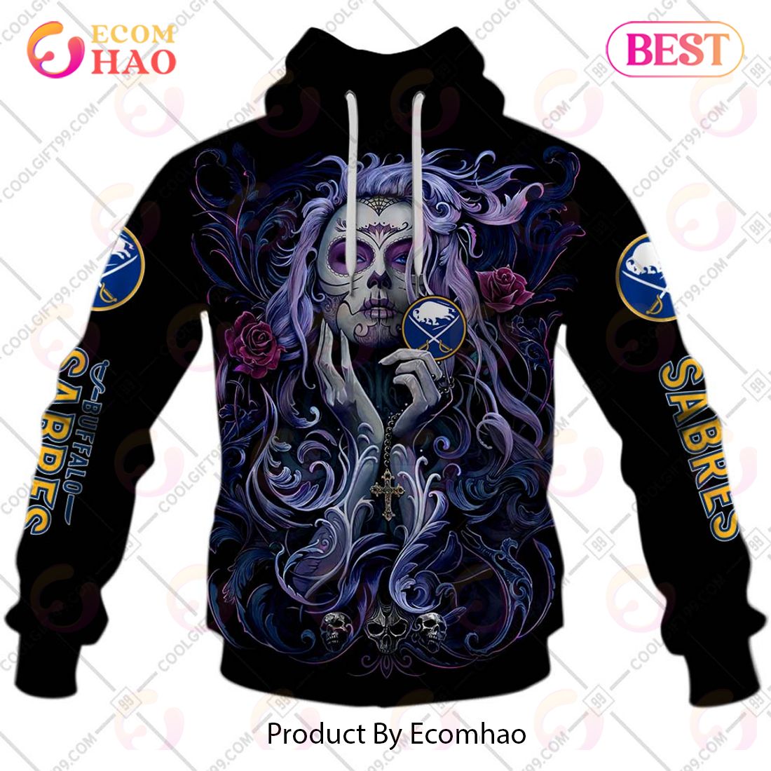 NHL Buffalo Sabres Tattoo Girl Artwork 2023 3D Hoodie