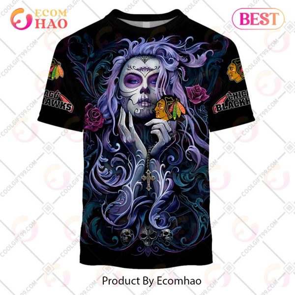 NHL Chicago Blackhawks Tattoo Girl Artwork 2023 3D Hoodie