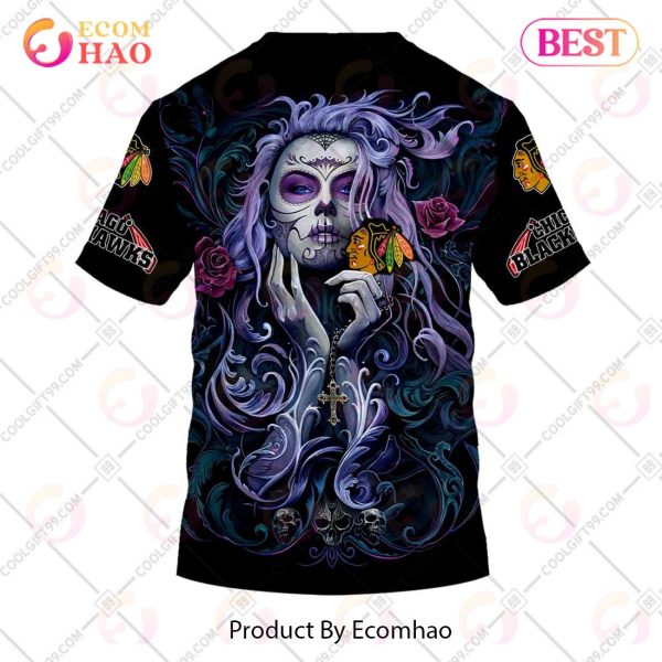NHL Chicago Blackhawks Tattoo Girl Artwork 2023 3D Hoodie
