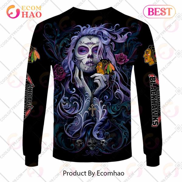 NHL Chicago Blackhawks Tattoo Girl Artwork 2023 3D Hoodie