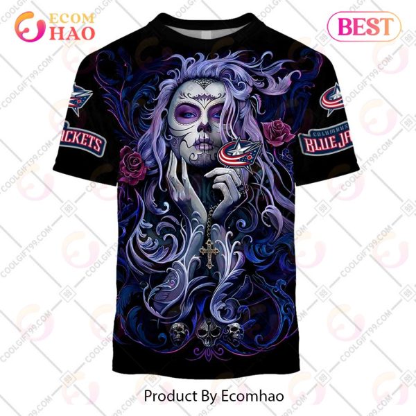 NHL Columbus Blue Jackets Tattoo Girl Artwork 2023 3D Hoodie