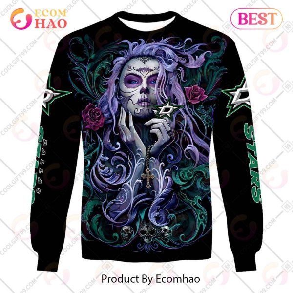 NHL Dallas Stars Tattoo Girl Artwork 2023 3D Hoodie