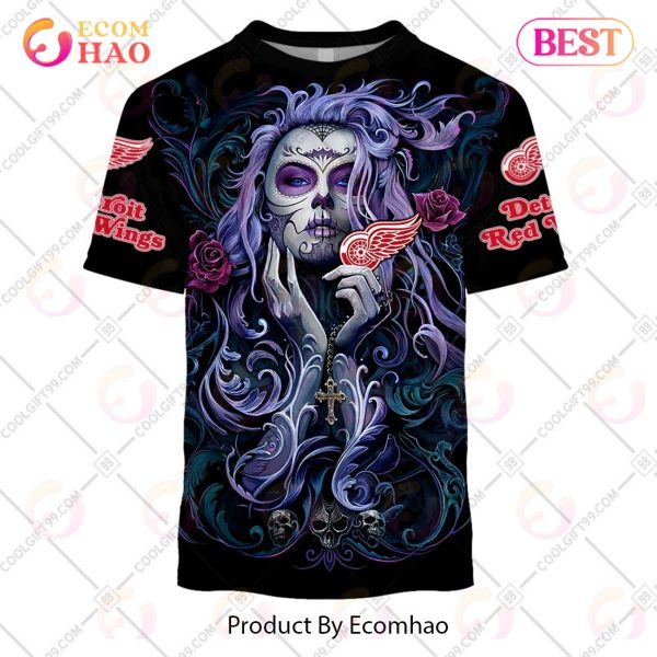 NHL Detroit Red Wings Tattoo Girl Artwork 2023 3D Hoodie