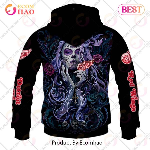 NHL Detroit Red Wings Tattoo Girl Artwork 2023 3D Hoodie