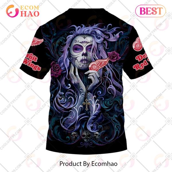 NHL Detroit Red Wings Tattoo Girl Artwork 2023 3D Hoodie