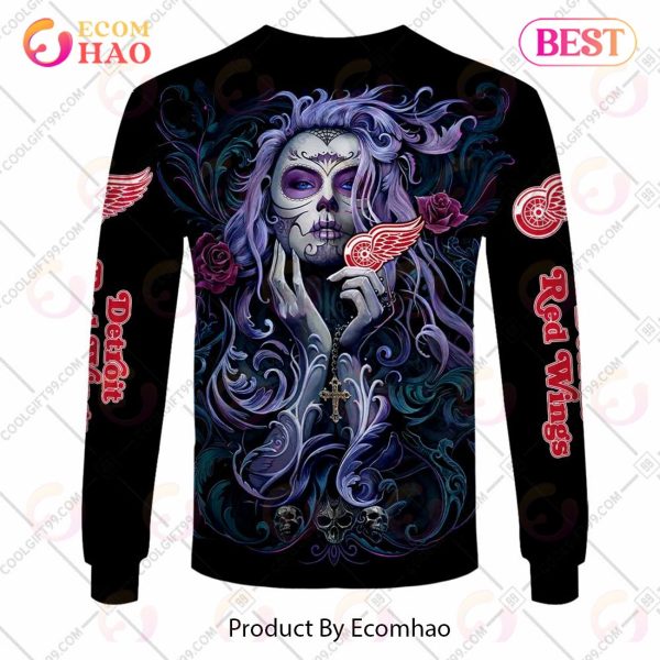 NHL Detroit Red Wings Tattoo Girl Artwork 2023 3D Hoodie