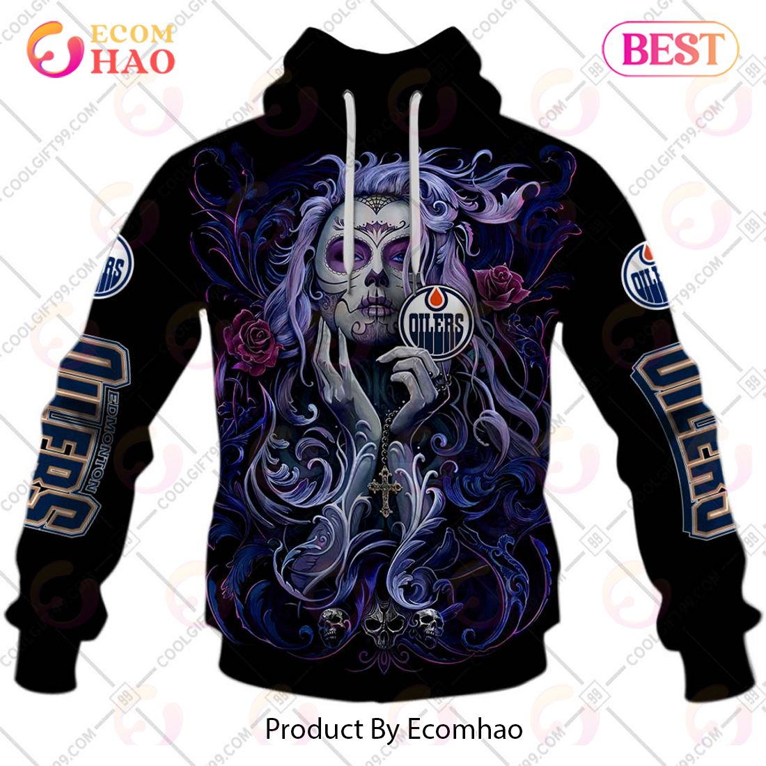 NHL Edmonton Oilers Tattoo Girl Artwork 2023 3D Hoodie