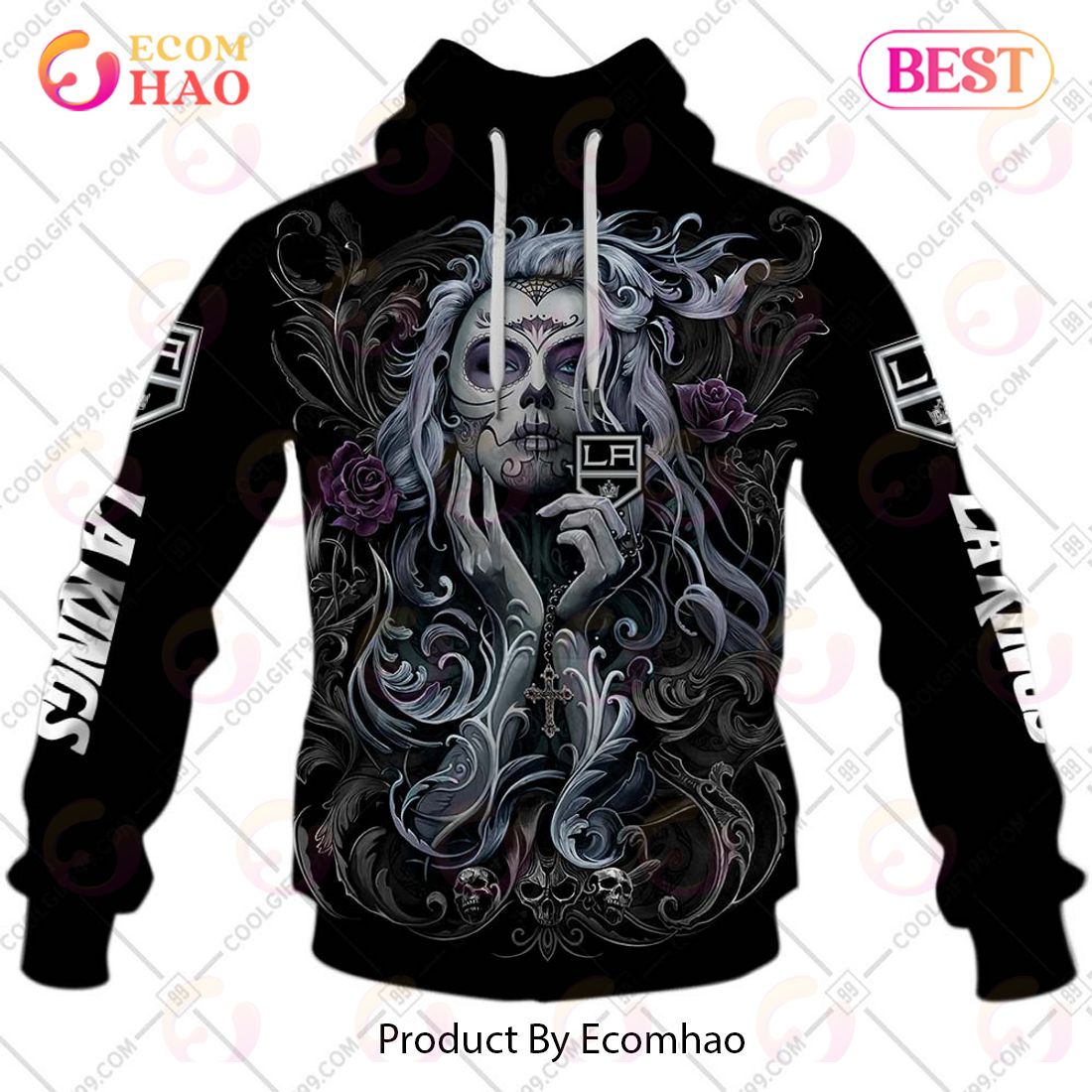 NHL Los Angeles Kings Tattoo Girl Artwork 2023 3D Hoodie