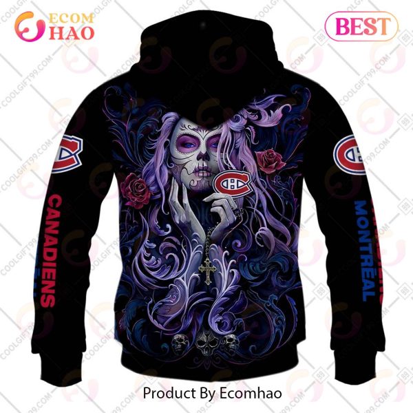NHL Montreal Canadiens Tattoo Girl Artwork 2023 3D Hoodie