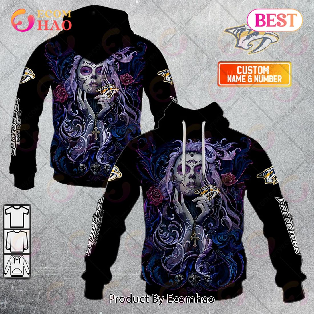 NHL Florida Panthers Tattoo Girl Artwork 2023 3D Hoodie