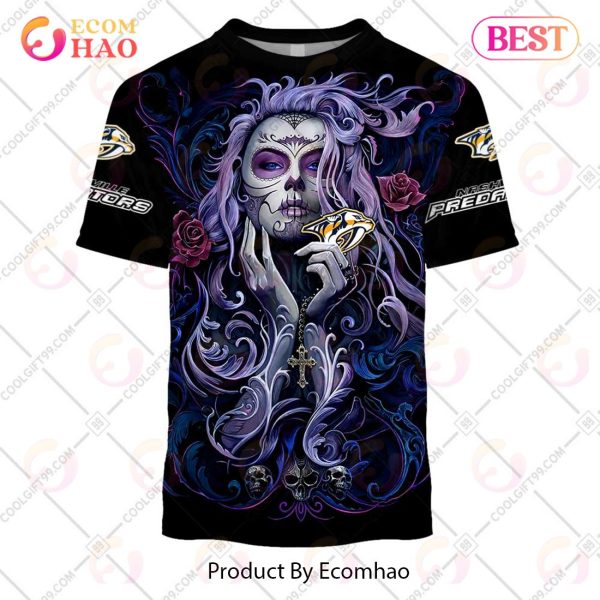 NHL Nashville Predators Tattoo Girl Artwork 2023 3D Hoodie