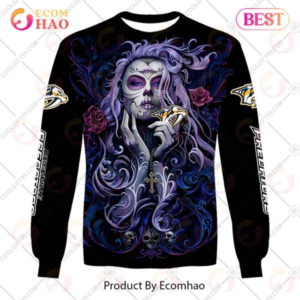 NHL Nashville Predators Tattoo Girl Artwork 2023 3D Hoodie