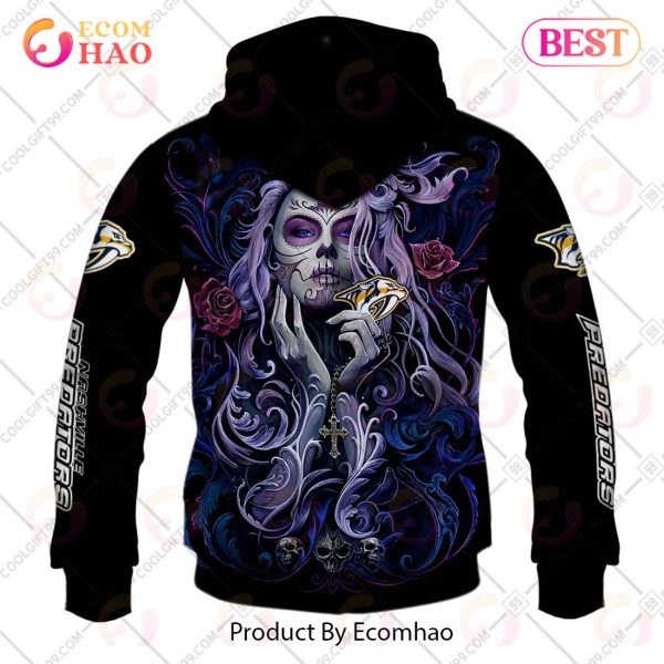 NHL Nashville Predators Tattoo Girl Artwork 2023 3D Hoodie