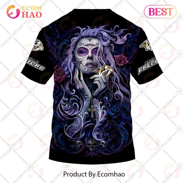 NHL Nashville Predators Tattoo Girl Artwork 2023 3D Hoodie
