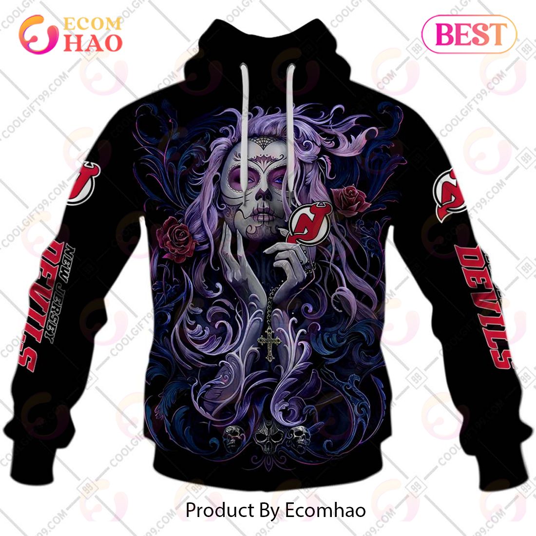 NHL New Jersey Devils Tattoo Girl Artwork 2023 3D Hoodie