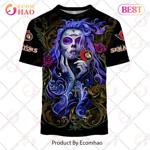 NHL Ottawa Senators Tattoo Girl Artwork 2023 3D Hoodie