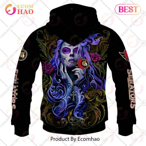NHL Ottawa Senators Tattoo Girl Artwork 2023 3D Hoodie