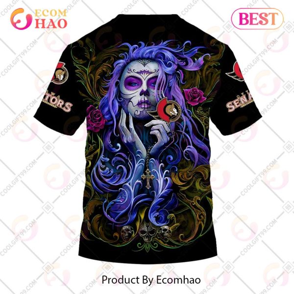 NHL Ottawa Senators Tattoo Girl Artwork 2023 3D Hoodie