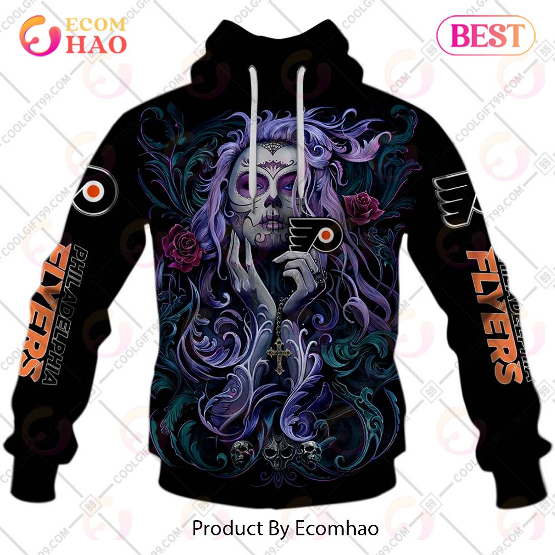 NHL Philadelphia Flyers Tattoo Girl Artwork 2023 3D Hoodie