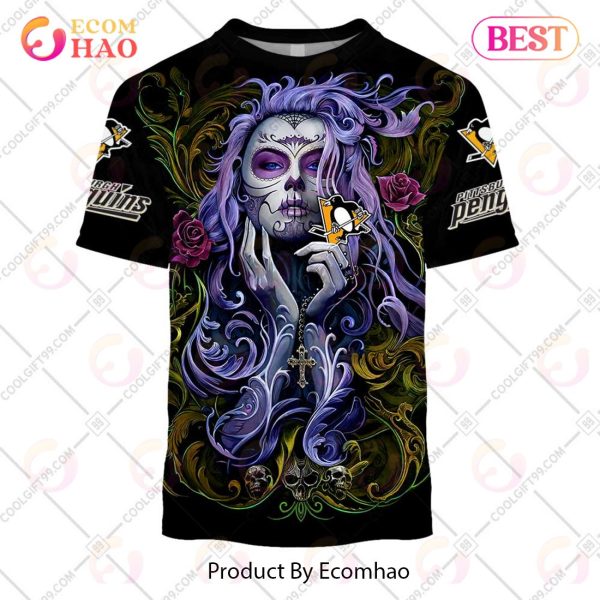NHL Pittsburgh Penguins Tattoo Girl Artwork 2023 3D Hoodie