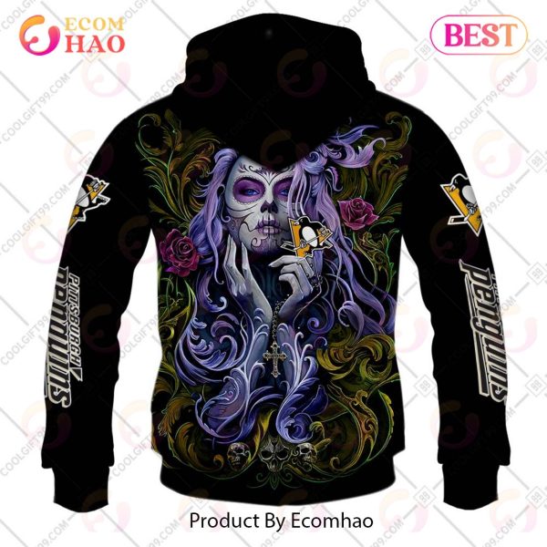 NHL Pittsburgh Penguins Tattoo Girl Artwork 2023 3D Hoodie