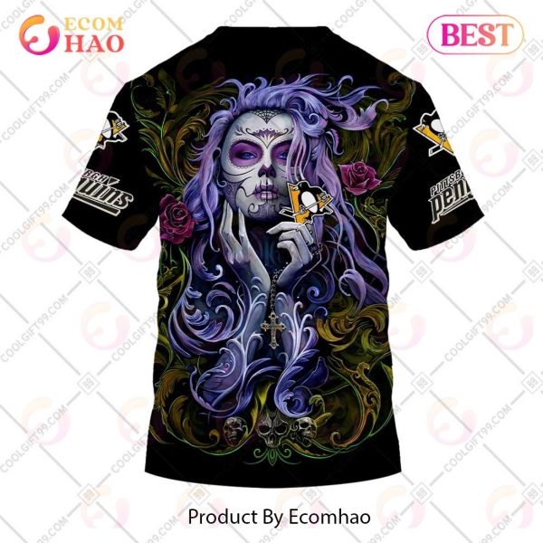 NHL Pittsburgh Penguins Tattoo Girl Artwork 2023 3D Hoodie