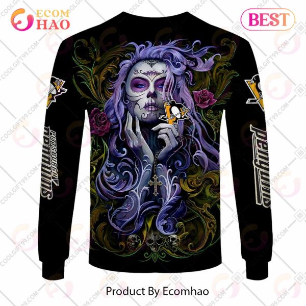 NHL Pittsburgh Penguins Tattoo Girl Artwork 2023 3D Hoodie
