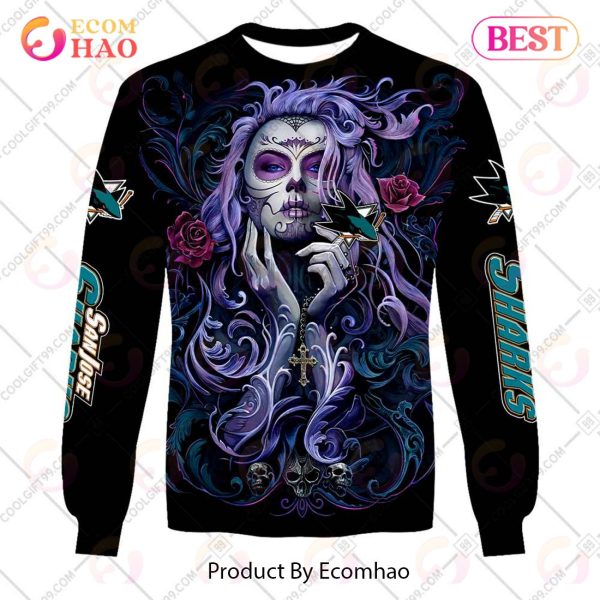 NHL San Jose Sharks Tattoo Girl Artwork 2023 3D Hoodie
