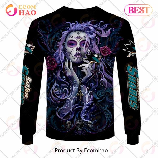 NHL San Jose Sharks Tattoo Girl Artwork 2023 3D Hoodie