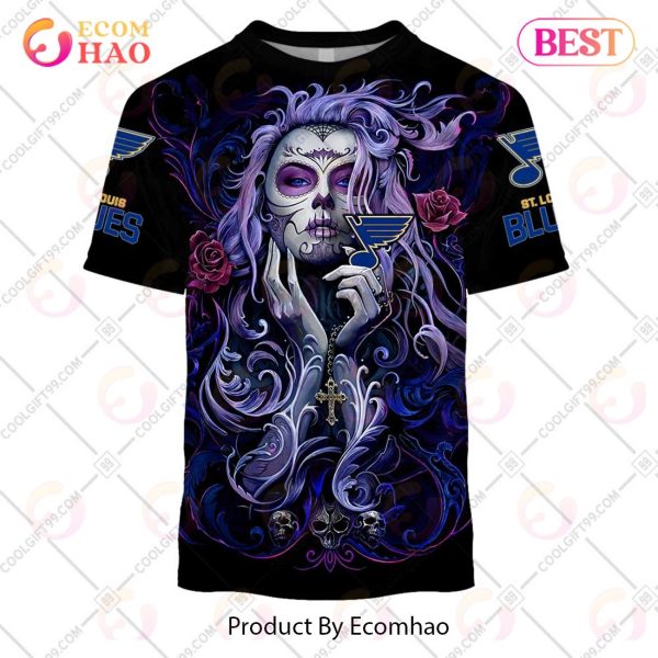 NHL St. Louis Blues Tattoo Girl Artwork 2023 3D Hoodie