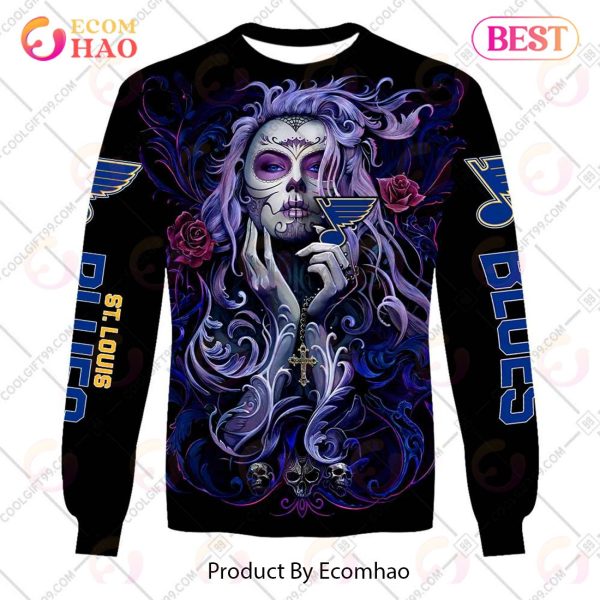 NHL St. Louis Blues Tattoo Girl Artwork 2023 3D Hoodie
