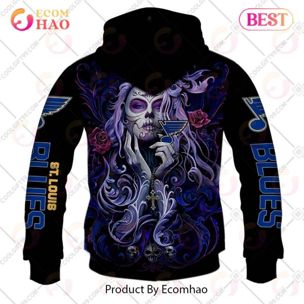 NHL St. Louis Blues Tattoo Girl Artwork 2023 3D Hoodie