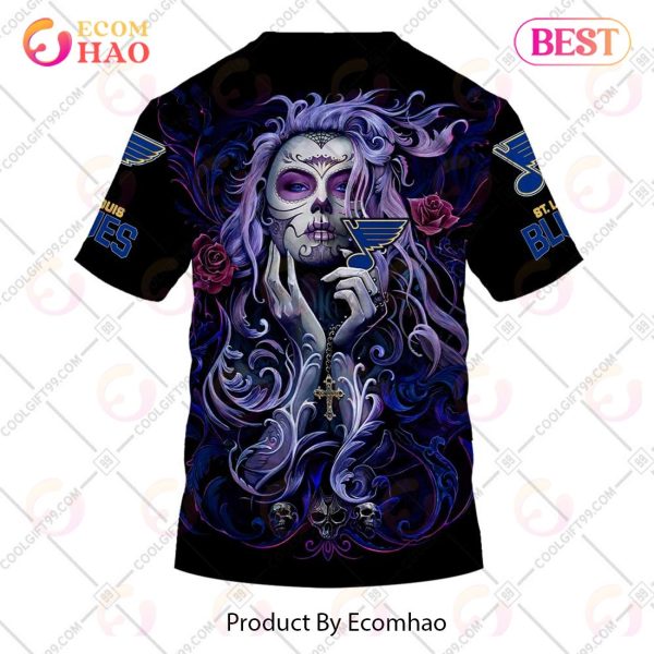 NHL St. Louis Blues Tattoo Girl Artwork 2023 3D Hoodie