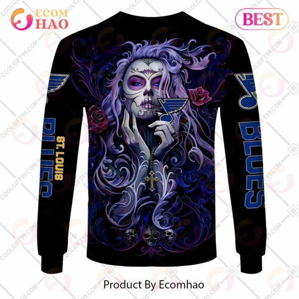 NHL St. Louis Blues Tattoo Girl Artwork 2023 3D Hoodie