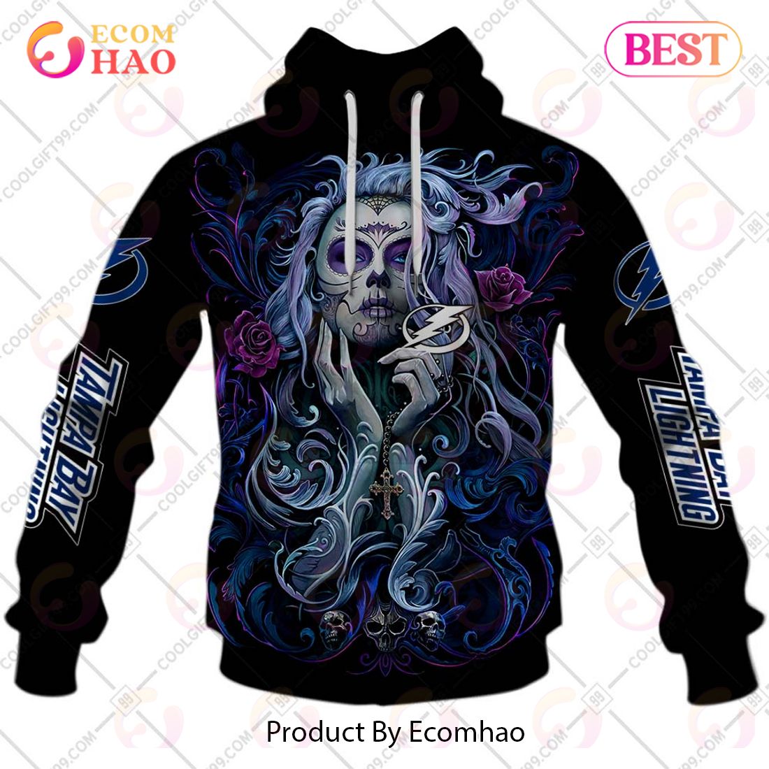 NHL Tampa Bay Lightning Tattoo Girl Artwork 2023 3D Hoodie