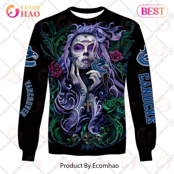 NHL Vancouver Canucks Tattoo Girl Artwork 2023 3D Hoodie