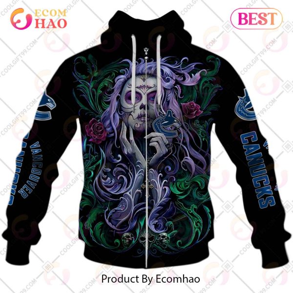 NHL Vancouver Canucks Tattoo Girl Artwork 2023 3D Hoodie