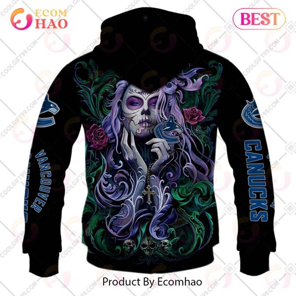 NHL Vancouver Canucks Tattoo Girl Artwork 2023 3D Hoodie