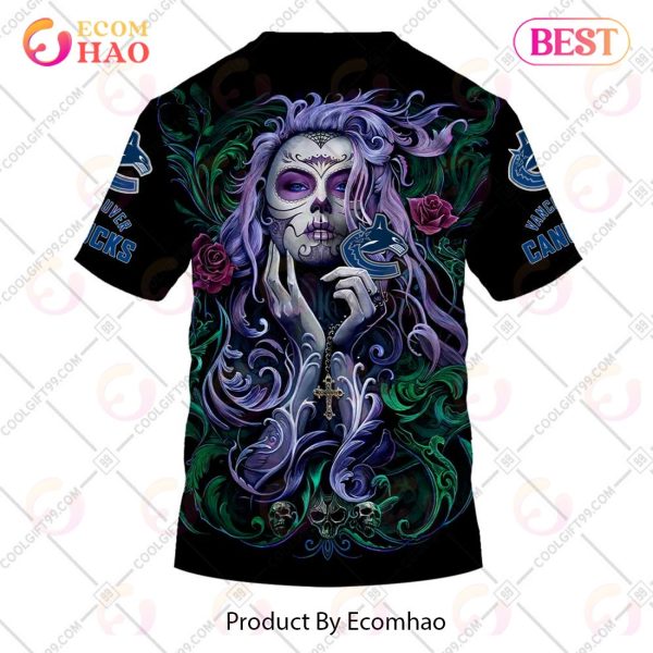 NHL Vancouver Canucks Tattoo Girl Artwork 2023 3D Hoodie