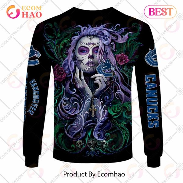 NHL Vancouver Canucks Tattoo Girl Artwork 2023 3D Hoodie